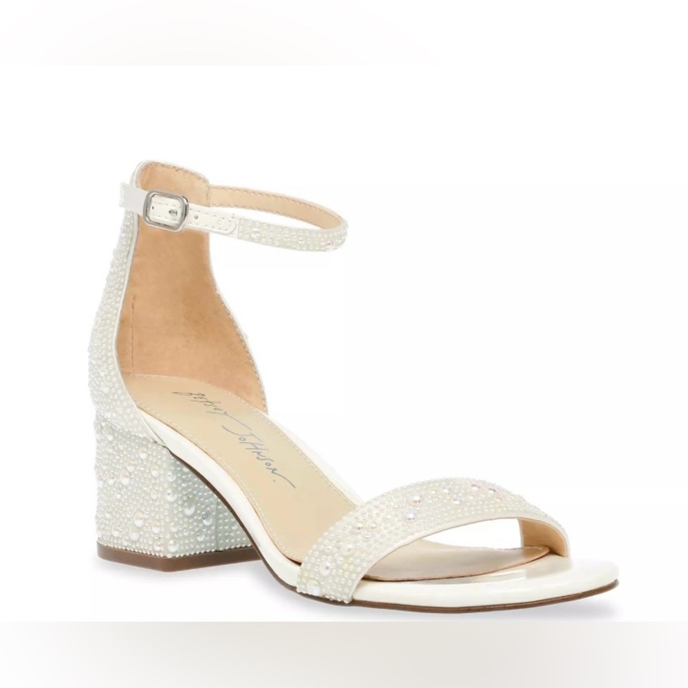 Betsey Johnson Pearl Block Heels